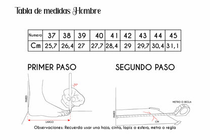 Tabla de medidas Jorge Ramirez